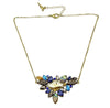 Flower Maxi Statement Necklace Antique Gold