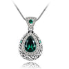 Angel Ocean Tear Design Green Crystal Pendant