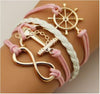 Leather Jewelry Bracelet Multi Double Layer Infinity