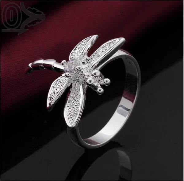 Crystal Zircon Dragonfly Jewelry Finger Rings